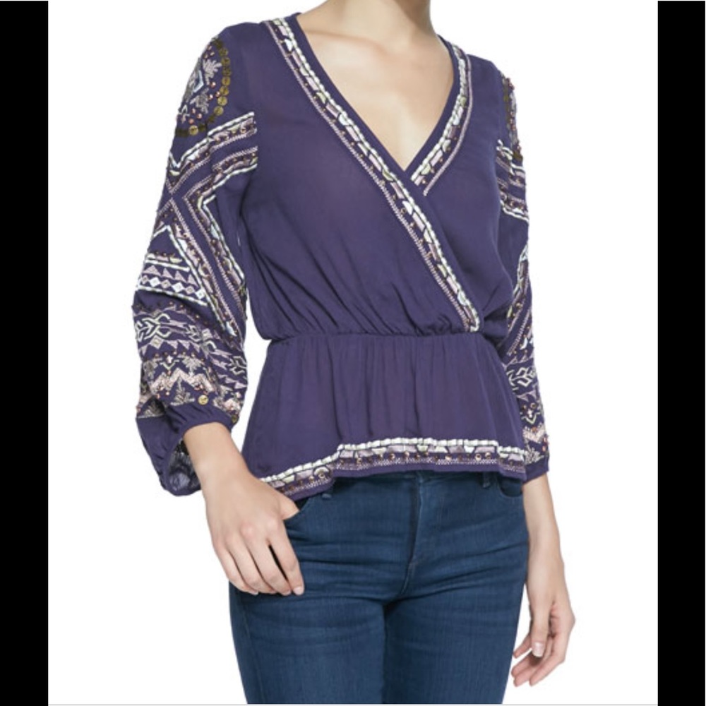 Free People Embroidered Top.. NWOT Size M